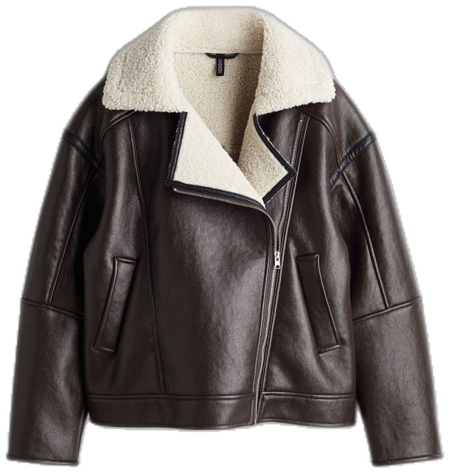 Double-Faced Shearling Biker Jacket