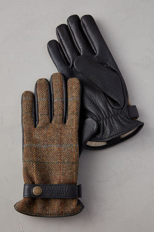 Men’s Leather & Wool Blend Winter Gloves – Cashmere-Lined Comfort